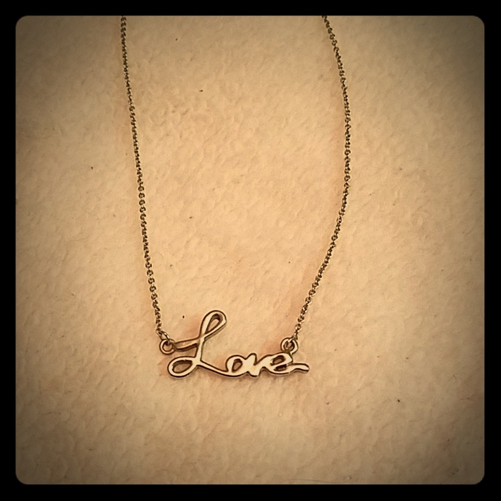 Love gold necklace